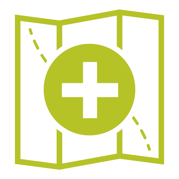 Medical map icon