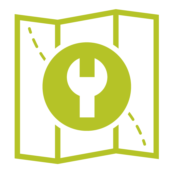 Manufacturing map icon