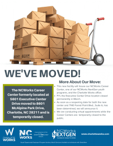 We've Moved: info about Charlotte Works new space.